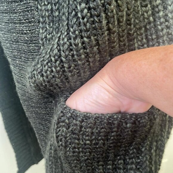 PRANA Thalia Long Open Front Sweater Green Chunky Knitted Duster Vest Sz MED  Th - Picture 8 of 11